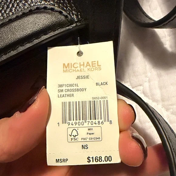 Michael Kors Jessie Black Leather Crossbody - Picture 5 of 5